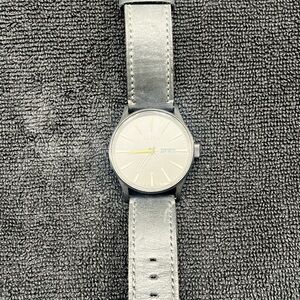Nixon Silver Watch with Light Gray Strap